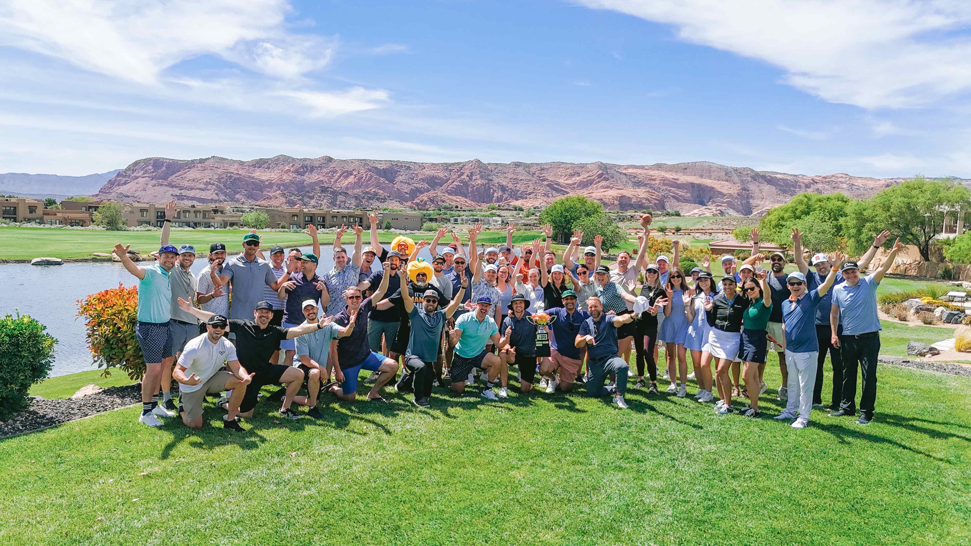Mango Voice partners gathered on the golf course at the Mango Open in St. George, Utah