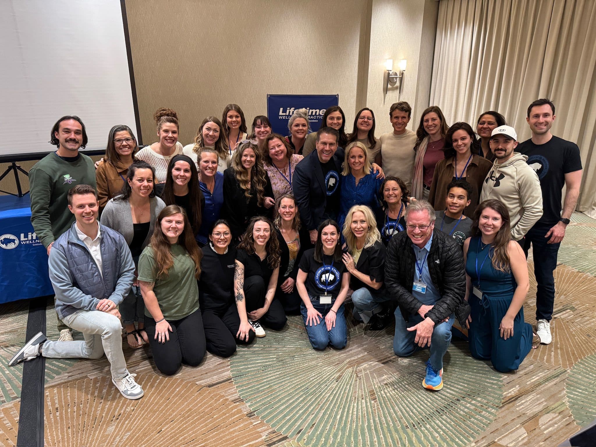 Lifetime Wellness Practice members gathered together at a community event