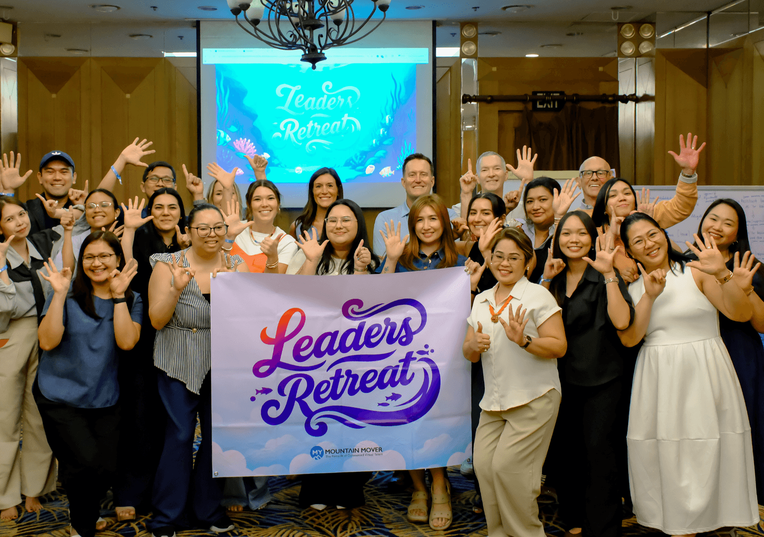 The My Mountain Mover team together at their Leaders Retreat