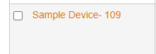 A device list row showing a sample device that can be selected