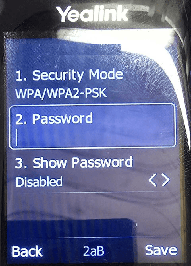 Wi-Fi security screen with Security Mode set to WPA/WPA2-PSK, a Password field, and Show Password disabled