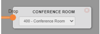 Switchboard CONFERENCE ROOM module with a dropdown set to 400 - Conference Room.