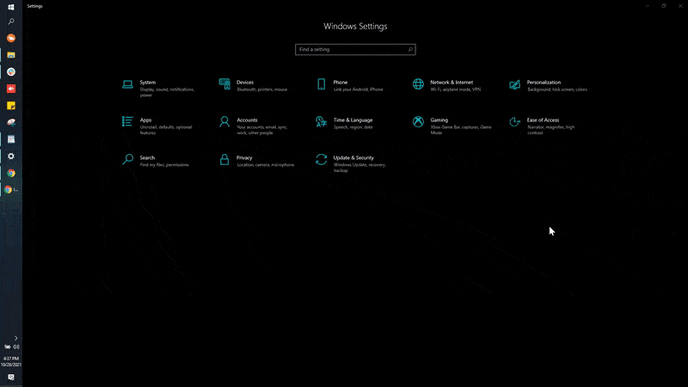 Animation of the Windows Settings screen used to allow apps to access your notifications